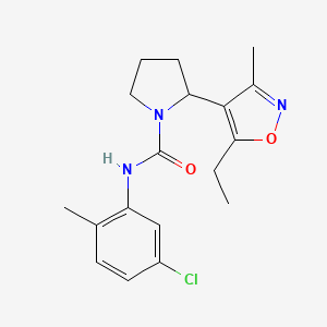 N-(5-chloro-2-methylphenyl)-2-(5-ethyl-3-methyl-1,2-oxazol-4-yl)pyrrolidine-1-carboxamide