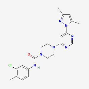 N-(3-chloro-4-methylphenyl)-4-[6-(3,5-dimethyl-1H-pyrazol-1-yl)-4-pyrimidinyl]-1-piperazinecarboxamide