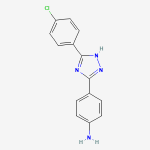 4-[5-(4-chlorophenyl)-1H-1,2,4-triazol-3-yl]aniline