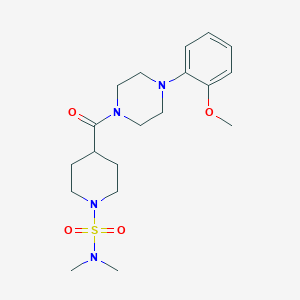 4-[4-(2-methoxyphenyl)piperazine-1-carbonyl]-N,N-dimethylpiperidine-1-sulfonamide