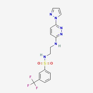 N-(2-{[6-(1H-pyrazol-1-yl)-3-pyridazinyl]amino}ethyl)-3-(trifluoromethyl)benzenesulfonamide