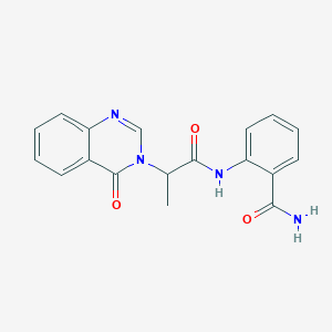 2-{[2-(4-oxo-3(4H)-quinazolinyl)propanoyl]amino}benzamide