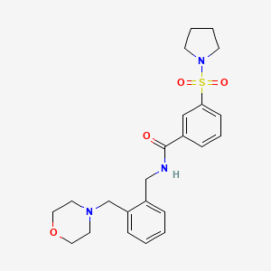 N-({2-[(MORPHOLIN-4-YL)METHYL]PHENYL}METHYL)-3-(PYRROLIDINE-1-SULFONYL)BENZAMIDE