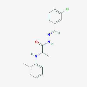 molecular formula C17H18ClN3O B449129 N'-(3-chlorobenzylidene)-2-(2-toluidino)propanohydrazide 