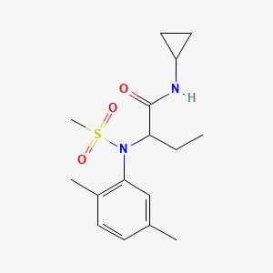 N-cyclopropyl-2-[(2,5-dimethylphenyl)(methylsulfonyl)amino]butanamide