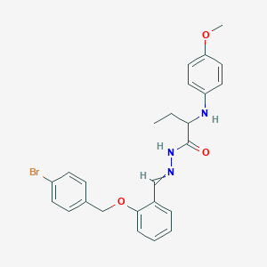 molecular formula C25H26BrN3O3 B449131 N'-{2-[(4-bromobenzyl)oxy]benzylidene}-2-(4-methoxyanilino)butanohydrazide 