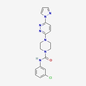 N-(3-chlorophenyl)-4-[6-(1H-pyrazol-1-yl)-3-pyridazinyl]-1-piperazinecarboxamide