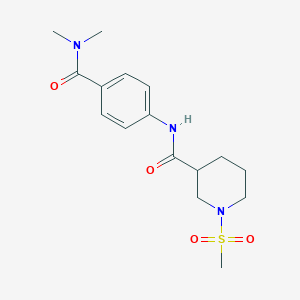 N-[4-(DIMETHYLCARBAMOYL)PHENYL]-1-METHANESULFONYLPIPERIDINE-3-CARBOXAMIDE