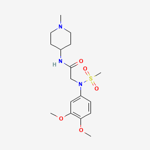 N~2~-(3,4-dimethoxyphenyl)-N~1~-(1-methyl-4-piperidinyl)-N~2~-(methylsulfonyl)glycinamide