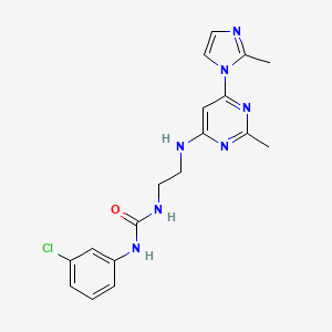 N-(3-chlorophenyl)-N'-(2-{[2-methyl-6-(2-methyl-1H-imidazol-1-yl)-4-pyrimidinyl]amino}ethyl)urea