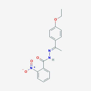 molecular formula C17H17N3O4 B449135 N'-[1-(4-ethoxyphenyl)ethylidene]-2-nitrobenzohydrazide 