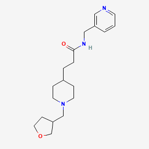 molecular formula C19H29N3O2 B4491353 3-[1-(oxolan-3-ylmethyl)piperidin-4-yl]-N-(pyridin-3-ylmethyl)propanamide 