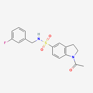 1-ACETYL-N-[(3-FLUOROPHENYL)METHYL]-2,3-DIHYDRO-1H-INDOLE-5-SULFONAMIDE