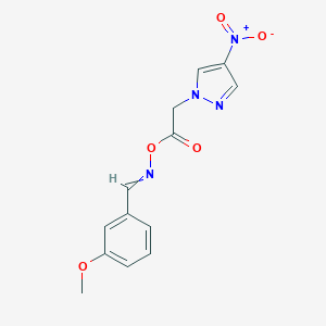 molecular formula C13H12N4O5 B449140 3-methoxybenzaldehyde O-(2-{4-nitro-1H-pyrazol-1-yl}acetyl)oxime 