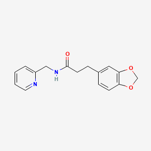 3-(1,3-benzodioxol-5-yl)-N-(pyridin-2-ylmethyl)propanamide