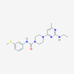 4-[2-(ethylamino)-6-methyl-4-pyrimidinyl]-N-[3-(methylthio)phenyl]-1-piperazinecarboxamide