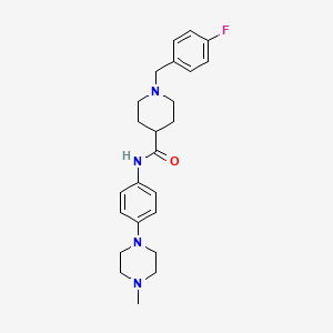 1-[(4-fluorophenyl)methyl]-N-[4-(4-methylpiperazin-1-yl)phenyl]piperidine-4-carboxamide