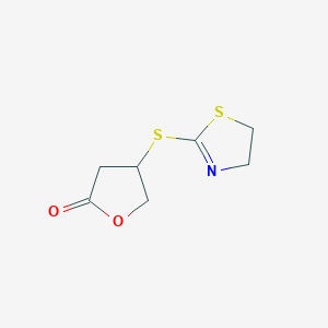 molecular formula C7H9NO2S2 B4491482 4-(4,5-dihydro-1,3-thiazol-2-ylthio)dihydro-2(3H)-furanone 