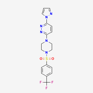 3-(1H-pyrazol-1-yl)-6-(4-{[4-(trifluoromethyl)phenyl]sulfonyl}-1-piperazinyl)pyridazine