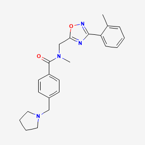 N-METHYL-N-{[3-(2-METHYLPHENYL)-1,2,4-OXADIAZOL-5-YL]METHYL}-4-[(PYRROLIDIN-1-YL)METHYL]BENZAMIDE