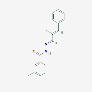 3,4-dimethyl-N'-(2-methyl-3-phenyl-2-propenylidene)benzohydrazide
