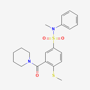 N-methyl-4-(methylthio)-N-phenyl-3-(1-piperidinylcarbonyl)benzenesulfonamide