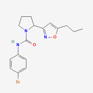 N-(4-bromophenyl)-2-(5-propyl-1,2-oxazol-3-yl)pyrrolidine-1-carboxamide