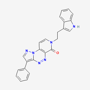 molecular formula C24H18N6O B4491519 7-[2-(1H-indol-3-yl)ethyl]-3-phenylpyrazolo[5,1-c]pyrido[4,3-e][1,2,4]triazin-6(7H)-one 