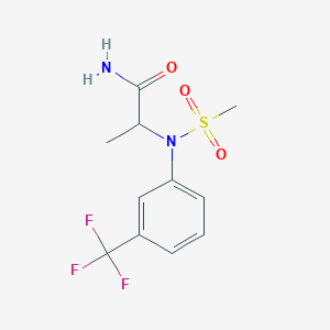 N~2~-(methylsulfonyl)-N~2~-[3-(trifluoromethyl)phenyl]alaninamide