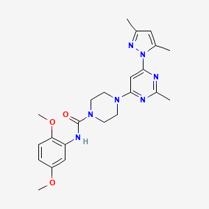 N-(2,5-dimethoxyphenyl)-4-[6-(3,5-dimethyl-1H-pyrazol-1-yl)-2-methyl-4-pyrimidinyl]-1-piperazinecarboxamide