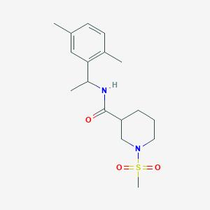 N-[1-(2,5-dimethylphenyl)ethyl]-1-(methylsulfonyl)-3-piperidinecarboxamide