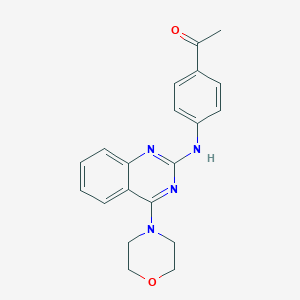 1-(4-{[4-(4-morpholinyl)-2-quinazolinyl]amino}phenyl)ethanone