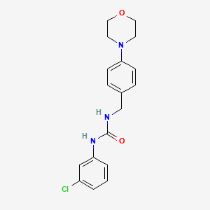 molecular formula C18H20ClN3O2 B4491602 1-(3-CHLOROPHENYL)-3-{[4-(MORPHOLIN-4-YL)PHENYL]METHYL}UREA 