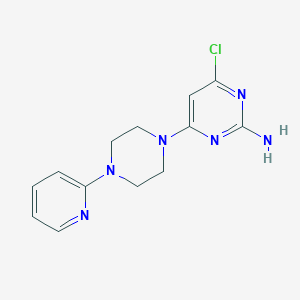 molecular formula C13H15ClN6 B4491627 4-CHLORO-6-[4-(2-PYRIDYL)PIPERAZINO]-2-PYRIMIDINAMINE 