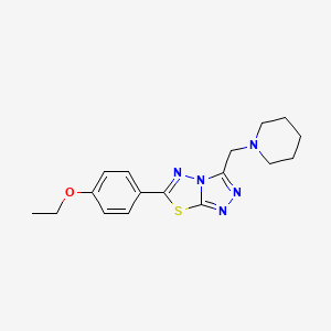 molecular formula C17H21N5OS B4491629 6-(4-Ethoxyphenyl)-3-(piperidin-1-ylmethyl)[1,2,4]triazolo[3,4-b][1,3,4]thiadiazole 