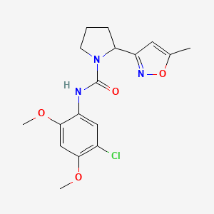 N-(5-chloro-2,4-dimethoxyphenyl)-2-(5-methyl-1,2-oxazol-3-yl)pyrrolidine-1-carboxamide