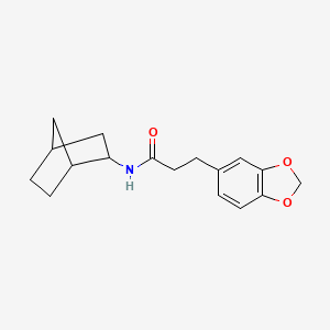 molecular formula C17H21NO3 B4491668 3-(1,3-benzodioxol-5-yl)-N-bicyclo[2.2.1]hept-2-ylpropanamide 