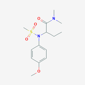 molecular formula C14H22N2O4S B4491678 2-[(4-methoxyphenyl)(methylsulfonyl)amino]-N,N-dimethylbutanamide 