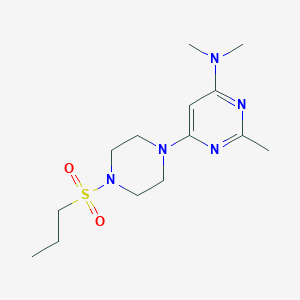 N,N,2-TRIMETHYL-6-[4-(PROPANE-1-SULFONYL)PIPERAZIN-1-YL]PYRIMIDIN-4-AMINE