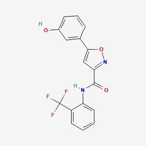 molecular formula C17H11F3N2O3 B4491711 5-(3-hydroxyphenyl)-N-[2-(trifluoromethyl)phenyl]-3-isoxazolecarboxamide 