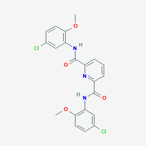 molecular formula C21H17Cl2N3O4 B449172 N,N'-bis(5-chloro-2-methoxyphenyl)pyridine-2,6-dicarboxamide 