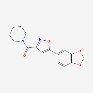 1-{[5-(1,3-benzodioxol-5-yl)-3-isoxazolyl]carbonyl}piperidine