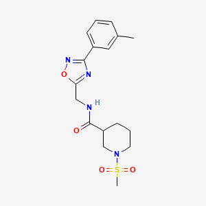 1-METHANESULFONYL-N-{[3-(3-METHYLPHENYL)-1,2,4-OXADIAZOL-5-YL]METHYL}PIPERIDINE-3-CARBOXAMIDE