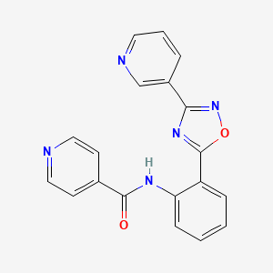 N-{2-[3-(pyridin-3-yl)-1,2,4-oxadiazol-5-yl]phenyl}pyridine-4-carboxamide