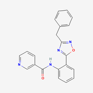 molecular formula C21H16N4O2 B4491744 N-[2-(3-benzyl-1,2,4-oxadiazol-5-yl)phenyl]nicotinamide 