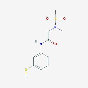 2-[methyl(methylsulfonyl)amino]-N-(3-methylsulfanylphenyl)acetamide