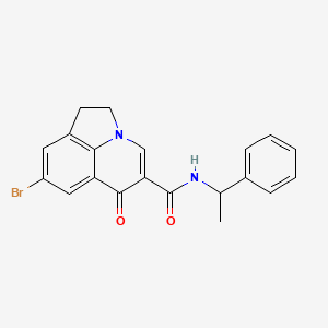 8-bromo-6-oxo-N-(1-phenylethyl)-1,2-dihydro-6H-pyrrolo[3,2,1-ij]quinoline-5-carboxamide