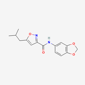 N-(1,3-benzodioxol-5-yl)-5-(2-methylpropyl)-1,2-oxazole-3-carboxamide