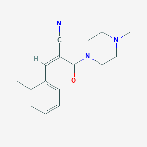 3-(2-Methylphenyl)-2-[(4-methyl-1-piperazinyl)carbonyl]acrylonitrile