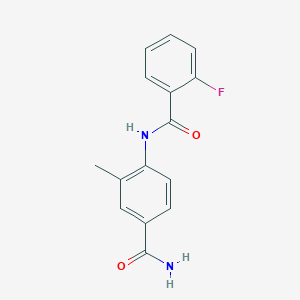 molecular formula C15H13FN2O2 B4491809 4-[(2-fluorobenzoyl)amino]-3-methylbenzamide 